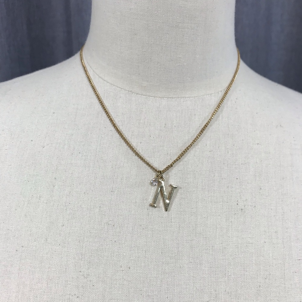 Gold “N” Necklace